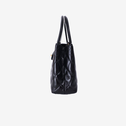 Chanel Small Kelly Shopper in Black Aged Calfskin with Brushed Gold Hardware
