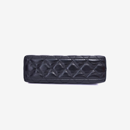Chanel Kelly Nano Bag in Black Calfskin Leather with Gold Hardware bottom view