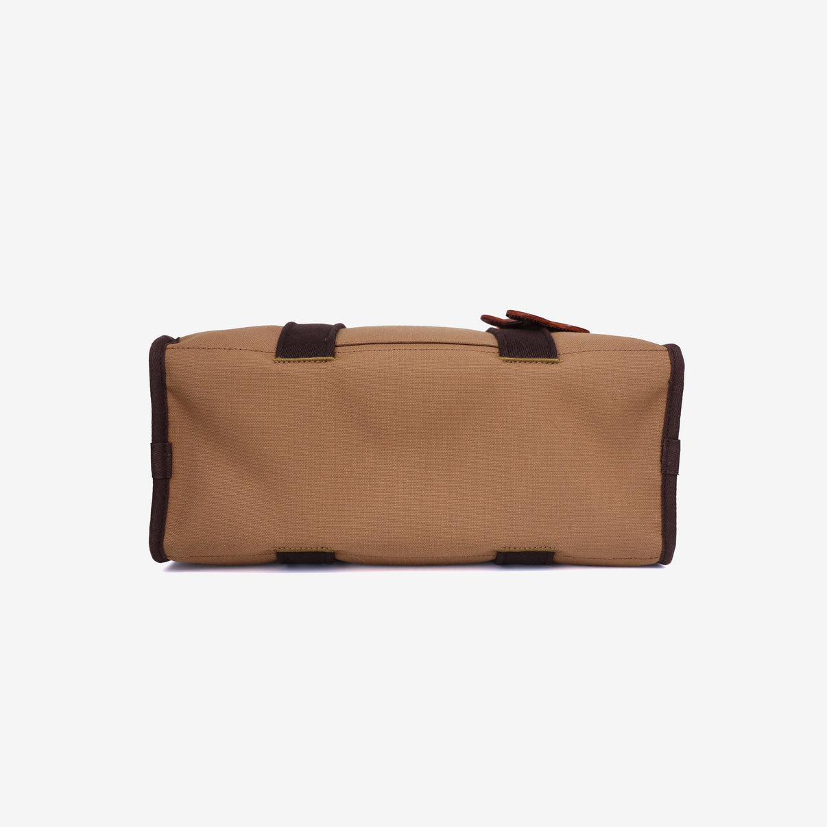 Hermès Dog Carrying Bag in Fauve/Feu Canvas Leather with Palladium Hardware bottom view