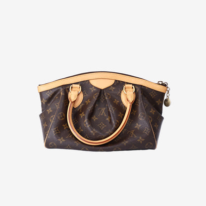 Louis Vuitton Tivoli PM Bag in Brown Monogram Coated Canvas/Cowhide Leather with Gold Hardware