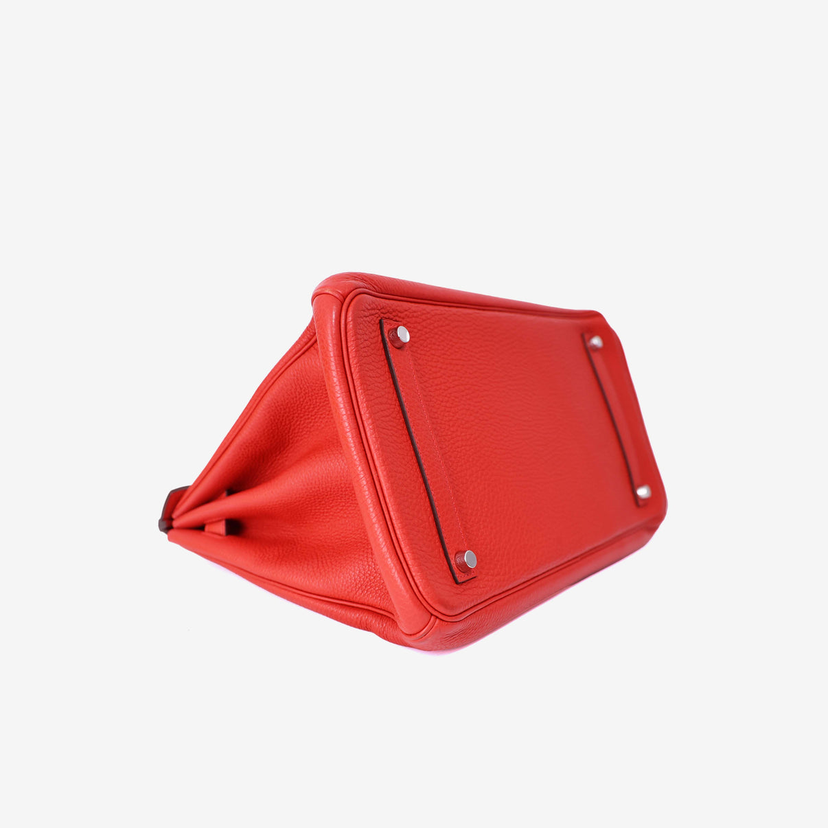 Hermès Birkin 35 in Red Epsom Leather with Palladium Hardware bottom side view