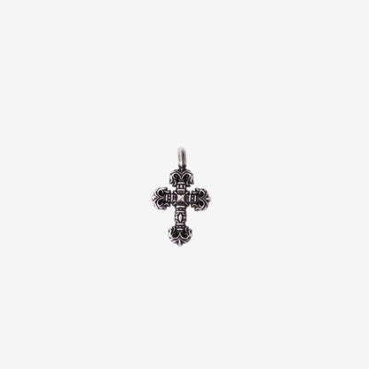Chrome Hearts Silver Filigree Cross Charm Pendant in 925 Sterling Silver