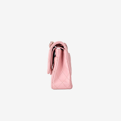 Chanel Classic Medium Double Flap Bag in Pink Caviar Leather with Gold Hardware