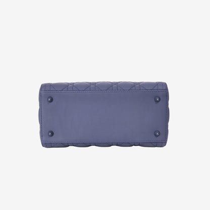 Christian Dior Lady Dior Medium in Navy Ultra Matte Calfskin Leather with Matte Hardware bottom view