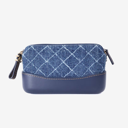 Chanel Gabrielle Clutch in Blue Quilted Denim/Calfskin Leather with Mixed Hardware