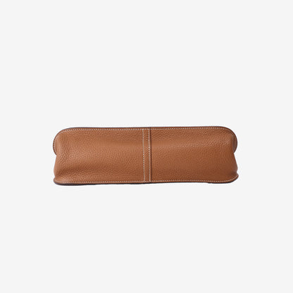 Hermès Halzan 31 Bag in Gold Clemence Leather with Gold Hardware
