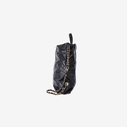 Chanel 22 Bag in Black Lambskin Leather with Gold Hardware