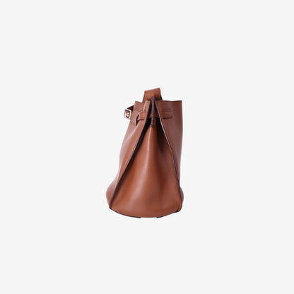 Celine Big Bag Bucket in Tan Smooth Calfskin Leather with Silver Hardware