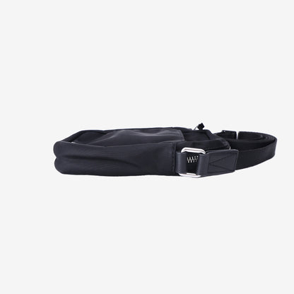 AMI Paris Ami de Cœur Phone Pouch Bag in Black Polyamide/Cow Leather