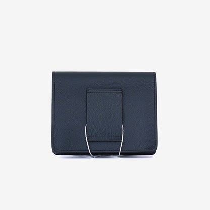 Hermès Roulis Wallet in Bleu Nuit Evercolor Leather with Gold Hardware back view