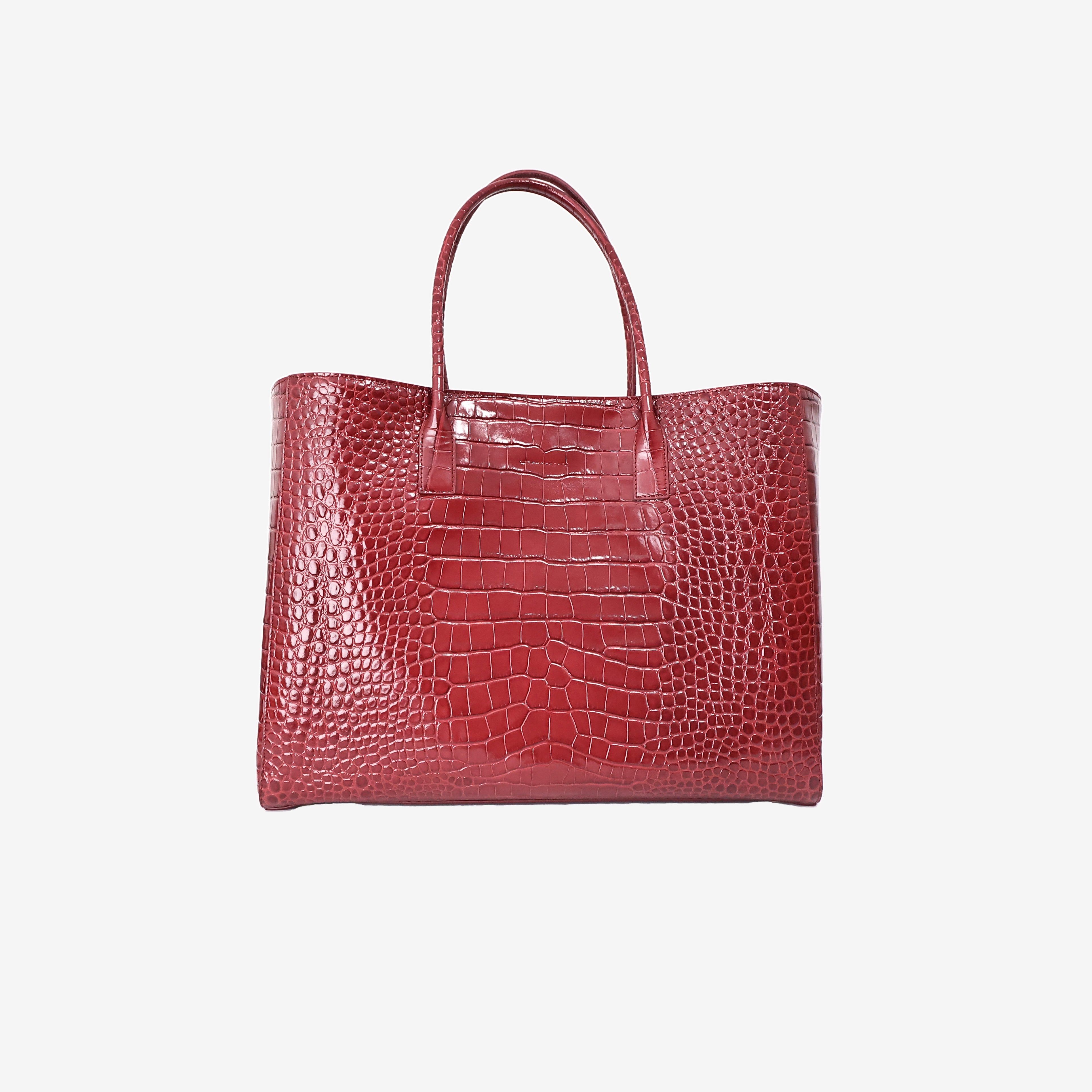 Chanel 26S Matthieu Blazy Shopping Bag Large in Red Crocodile