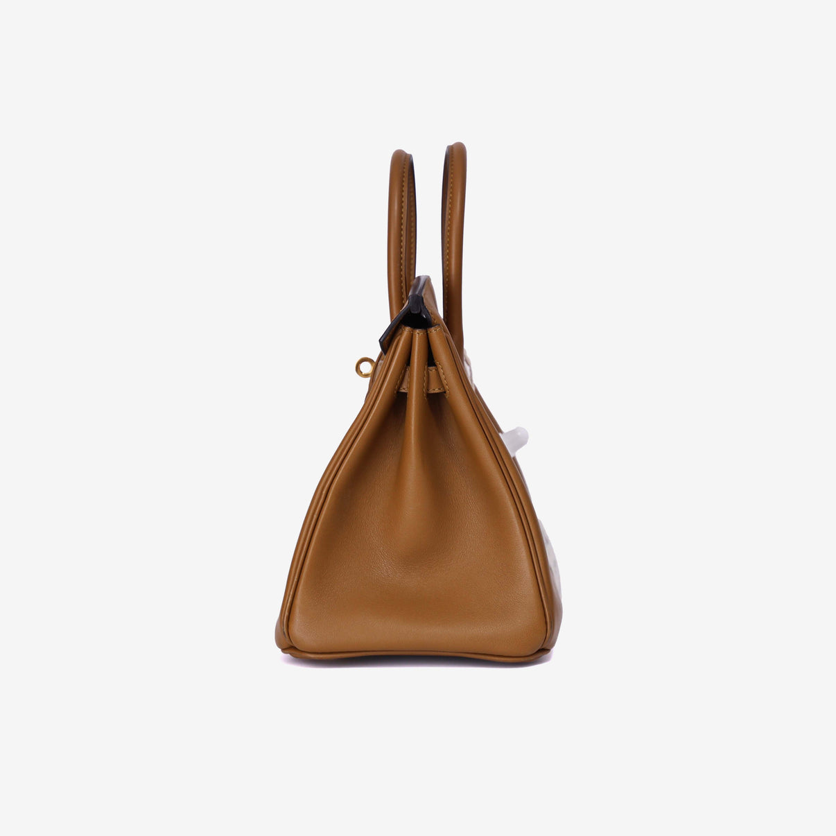 Hermès Birkin 25 in Bronze Doré Swift Leather with Gold Hardware side view