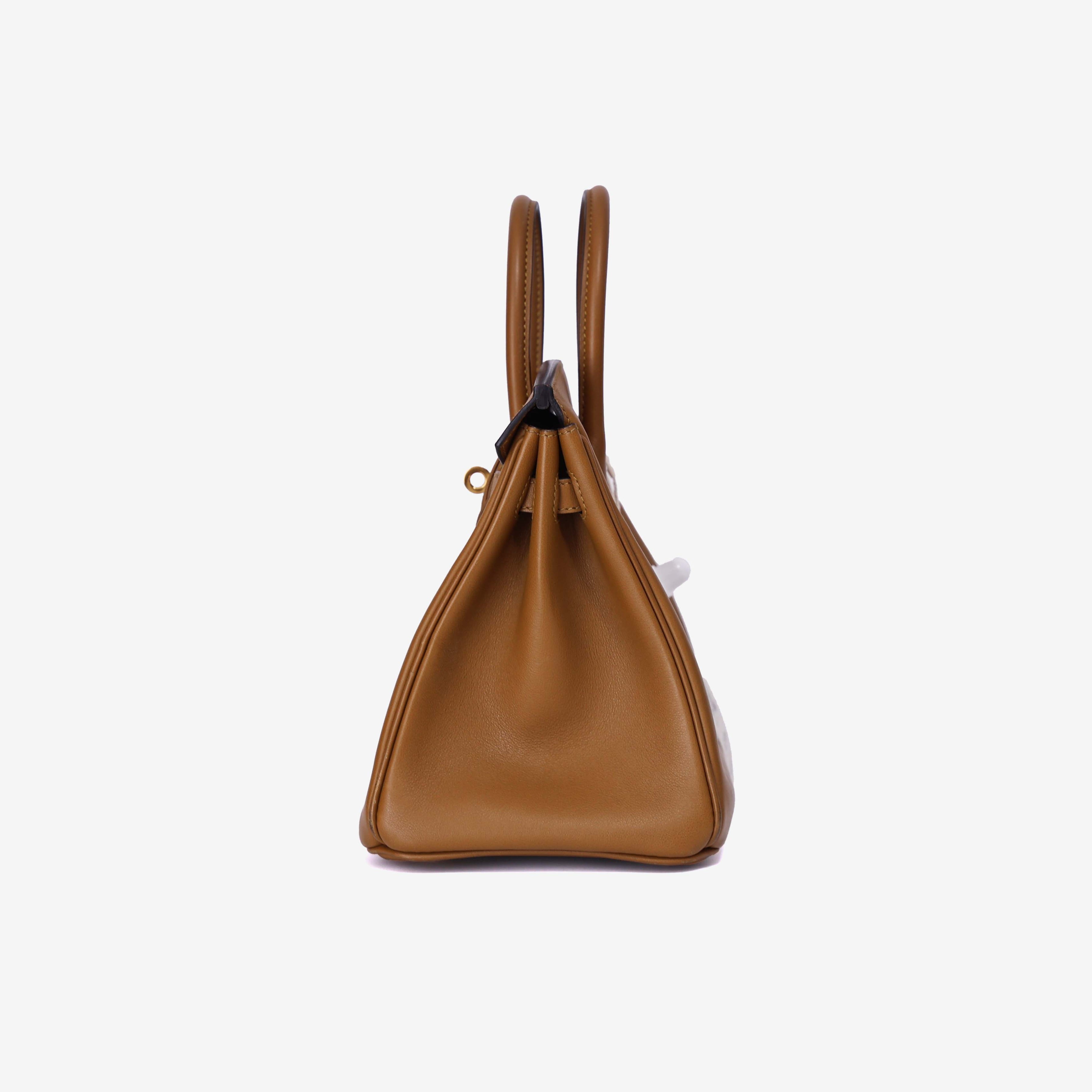 Hermès Birkin 25 in Bronze Doré Swift Leather with Gold Hardware side view