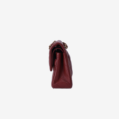 Chanel Classic Small Flap Bag in Red Caviar Leather with Gold Hardware