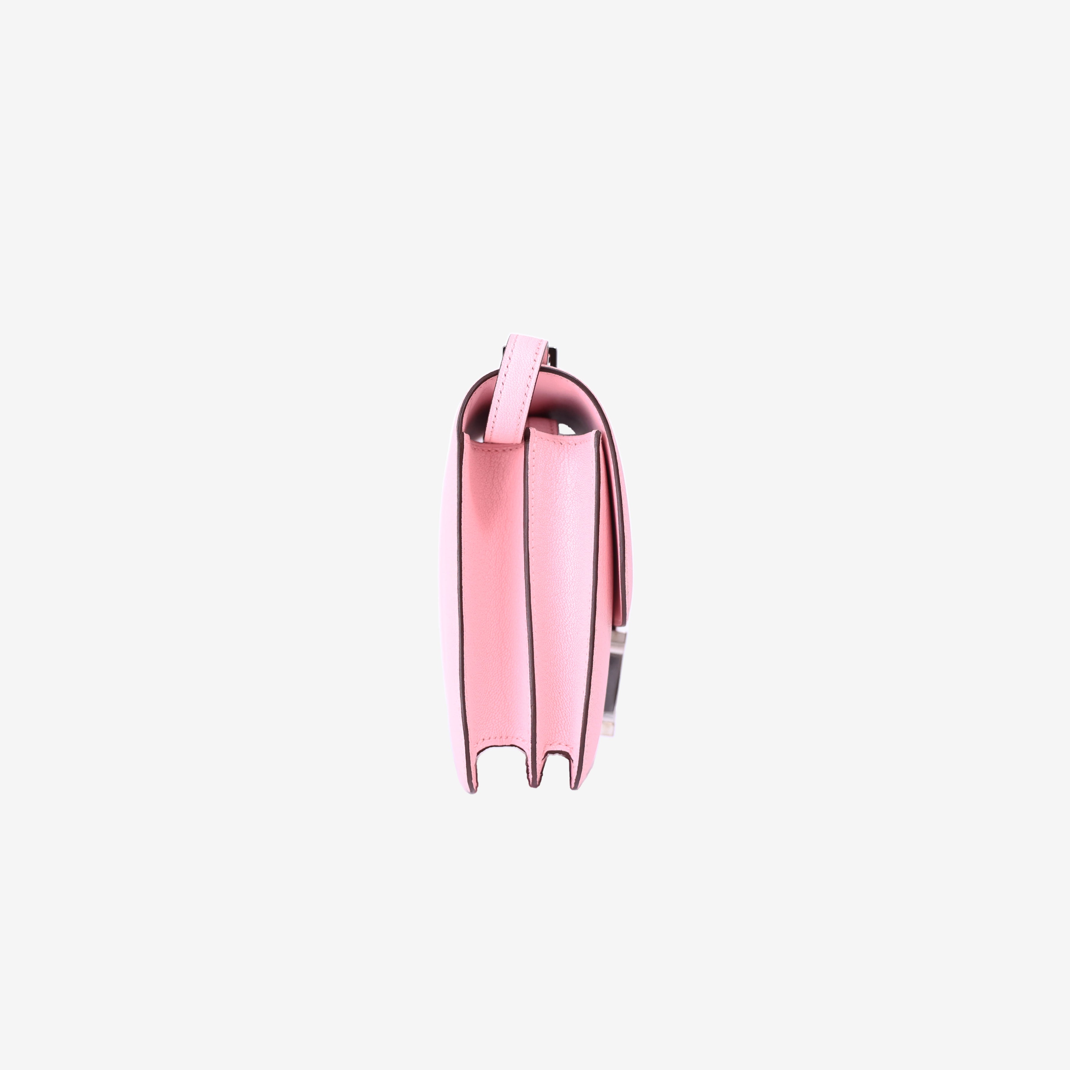 Hermès Constance 18 in Sakura Pink Chevre Mysore Leather with Palladium Hardware side view