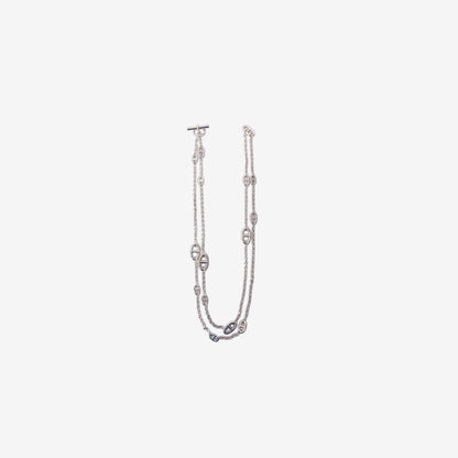 Hermès Farandole Long Necklace in Sterling Silver