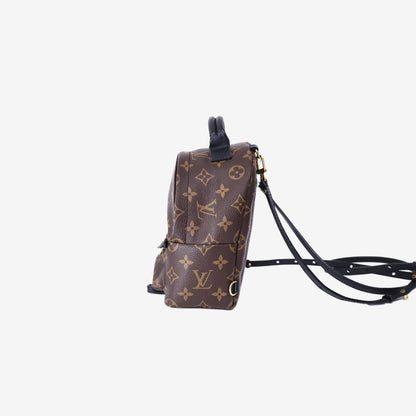 Louis Vuitton Palm Springs Mini Backpack in Brown Monogram Coated Canvas with Gold Hardware