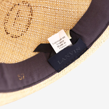 Lanvin Fedora Straw Hat in Beige (Size 57)