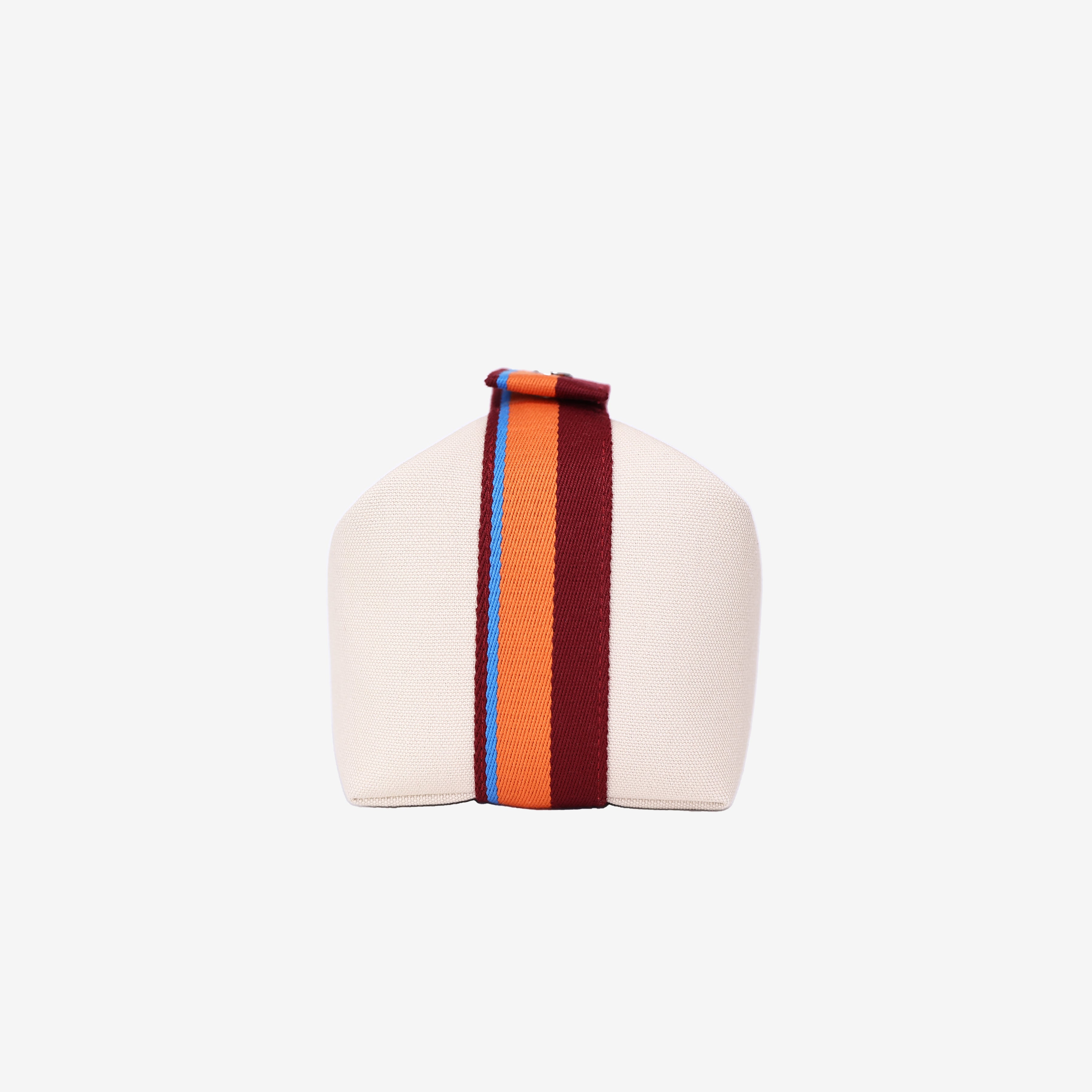 Hermès Bride-a-Brac H Pavillon Case in Naturel Cotton Canvas side view