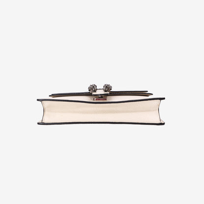 Gucci Dionysus Small Shoulder Bag in White Calfskin Leather with Silver Hardware