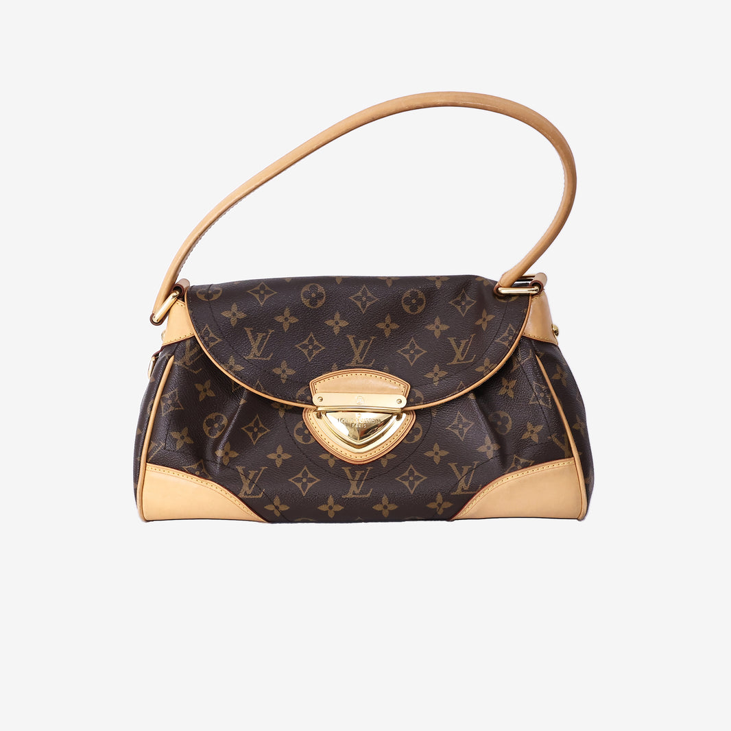 Louis Vuitton Beverly MM Shoulder Bag in Monogram Coated Canvas/Natural Cowhide Leather with Gold Hardware (Contact to Enquire)