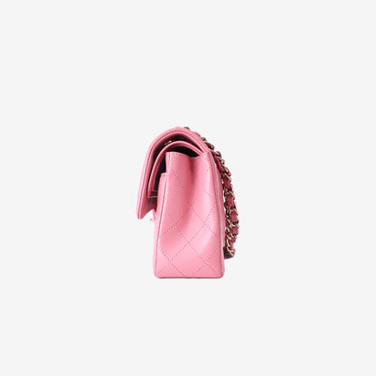 Chanel Classic Flap Bag in Pink Lambskin with Gold Hardware