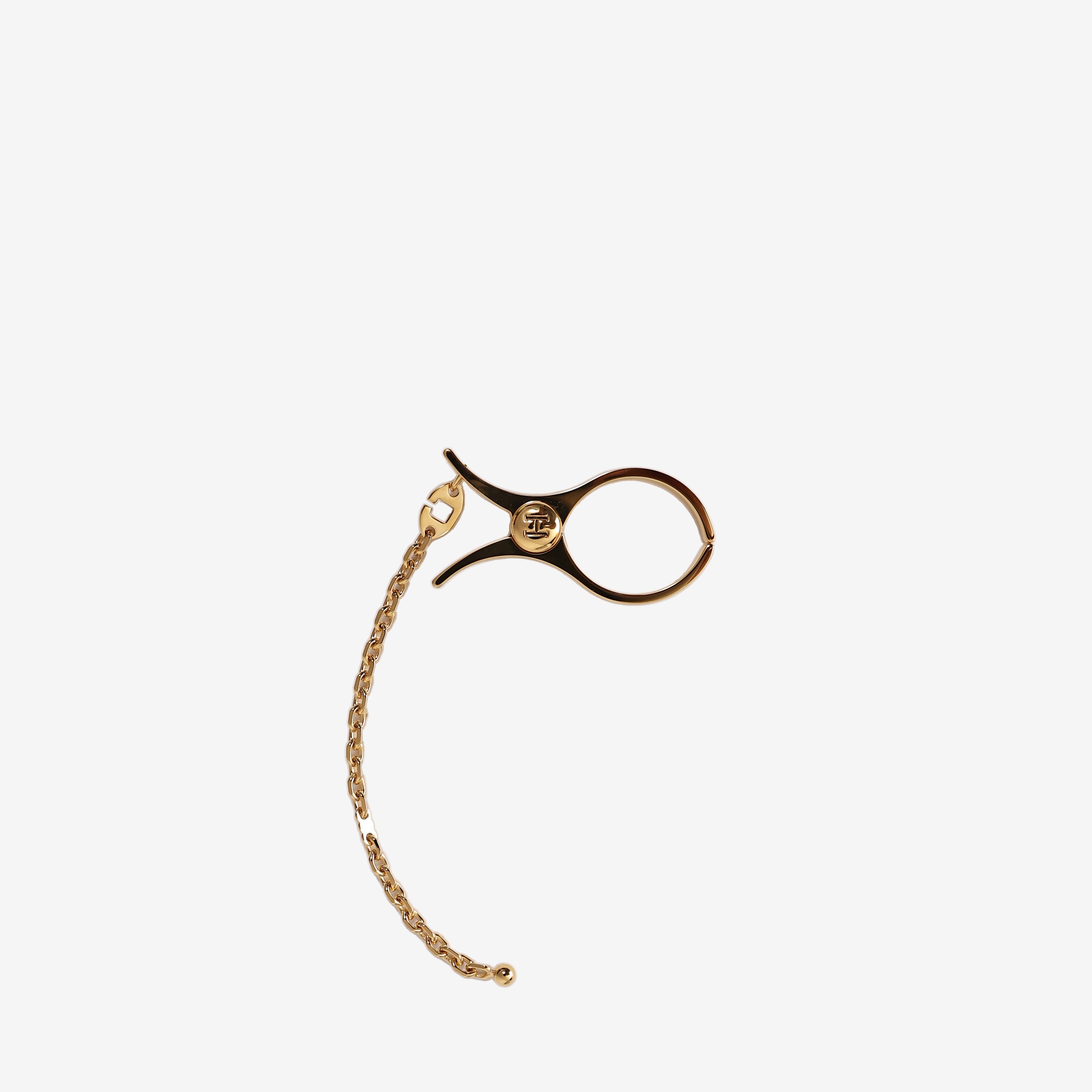 Hermès Filou Glove Clip in Gold-Plated Metal detail view