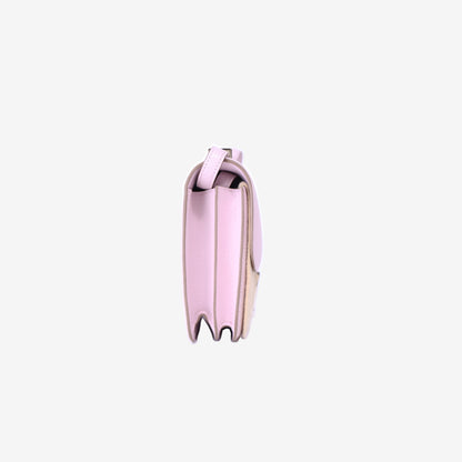 Hermès Constance 18 in Mauve Pale Chevre Mysore Leather with Palladium Hardware side view