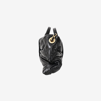 Chanel Mini Bow Bag in Black Quilted Lambskin Leather with Gold Hardware