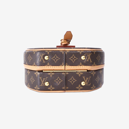 Louis Vuitton Petite Boîte Chapeau in Monogram Coated Canvas with Gold Hardware
