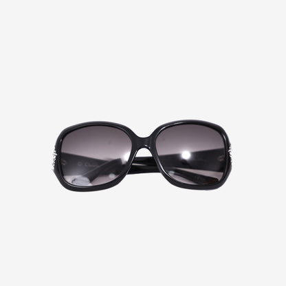 Dior Minuit Sunglasses in Black Acetate with Rhinestone Crystal Embellishments