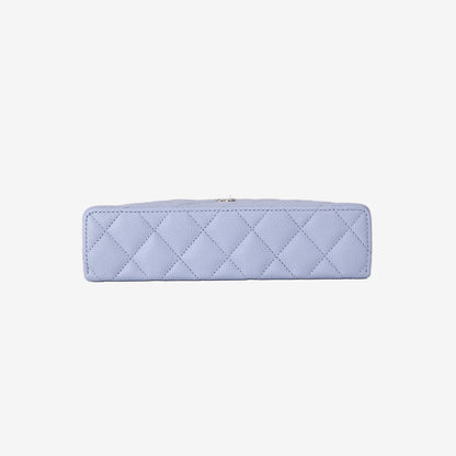 Chanel 26A Vanity Case in Blue Caviar Leather with Gold Hardware