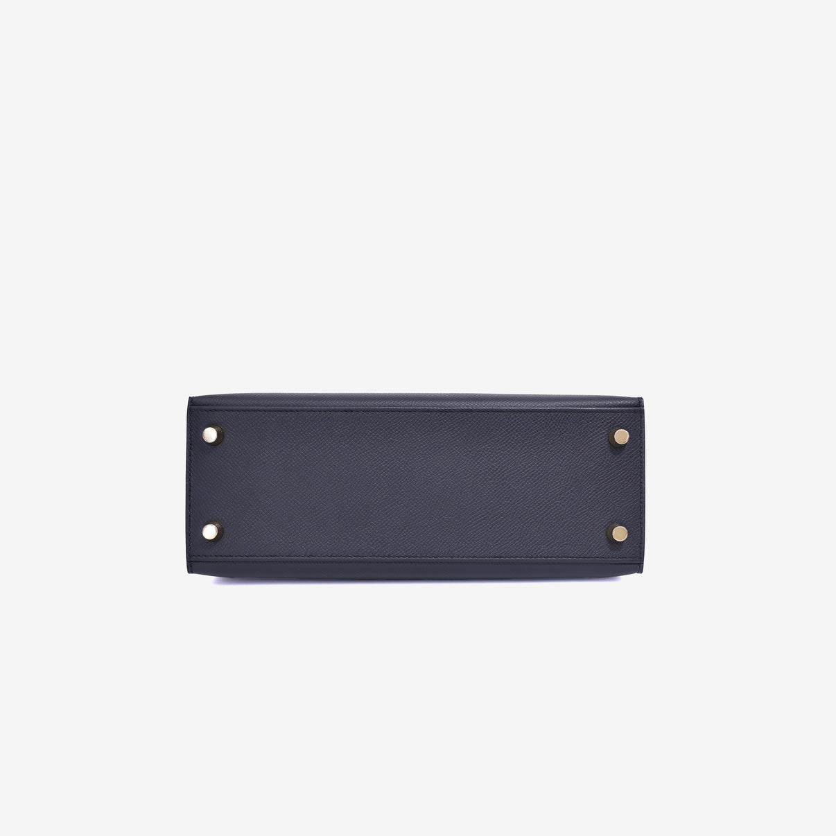 Hermès Kelly 25 in Noir Epsom Leather in Gold Hardware bottom view