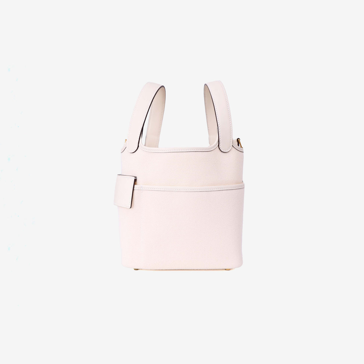 Hermès Picotin Cargo in Nata Swift Leather with Toile Canvas with Gold Hardware side view