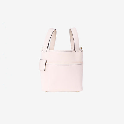 Hermès Picotin Cargo in Nata Swift Leather with Toile Canvas with Gold Hardware side view