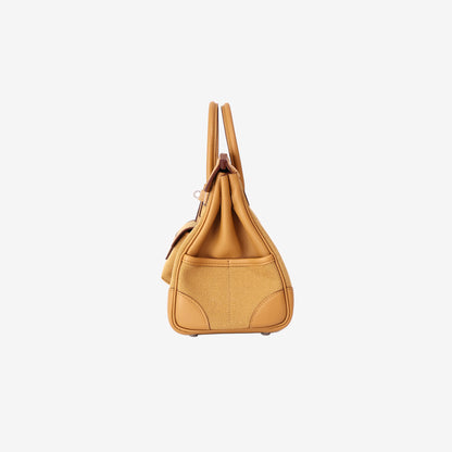 Hermès Birkin Cargo 25 in Desert/Sesame Toile Goéland and Veau Swift with Palladium Hardware