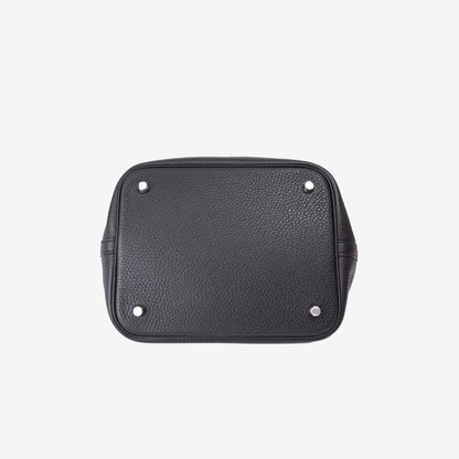 Hermès Picotin 22 in Noir Clemence Leather with Palladium Hardware