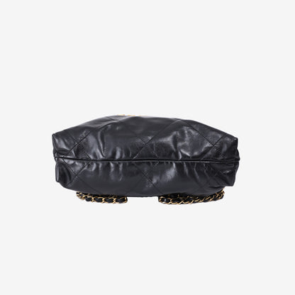 Chanel 22 Bag in Black Lambskin Leather with Gold Hardware