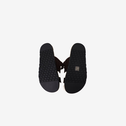 Hermès Chypre Sandals in Marron Ébène Suede Goatskin and Écru Shearling (Size 38.5)