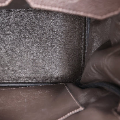Hermès Birkin in Brown Togo Leather with Palladium Hardware interior view