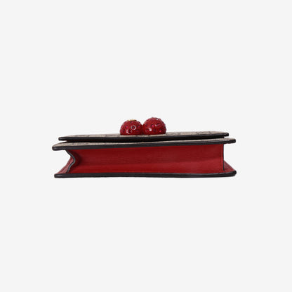 Gucci GG Supreme Cherry Wallet on Chain Bag in Monogram Canvas