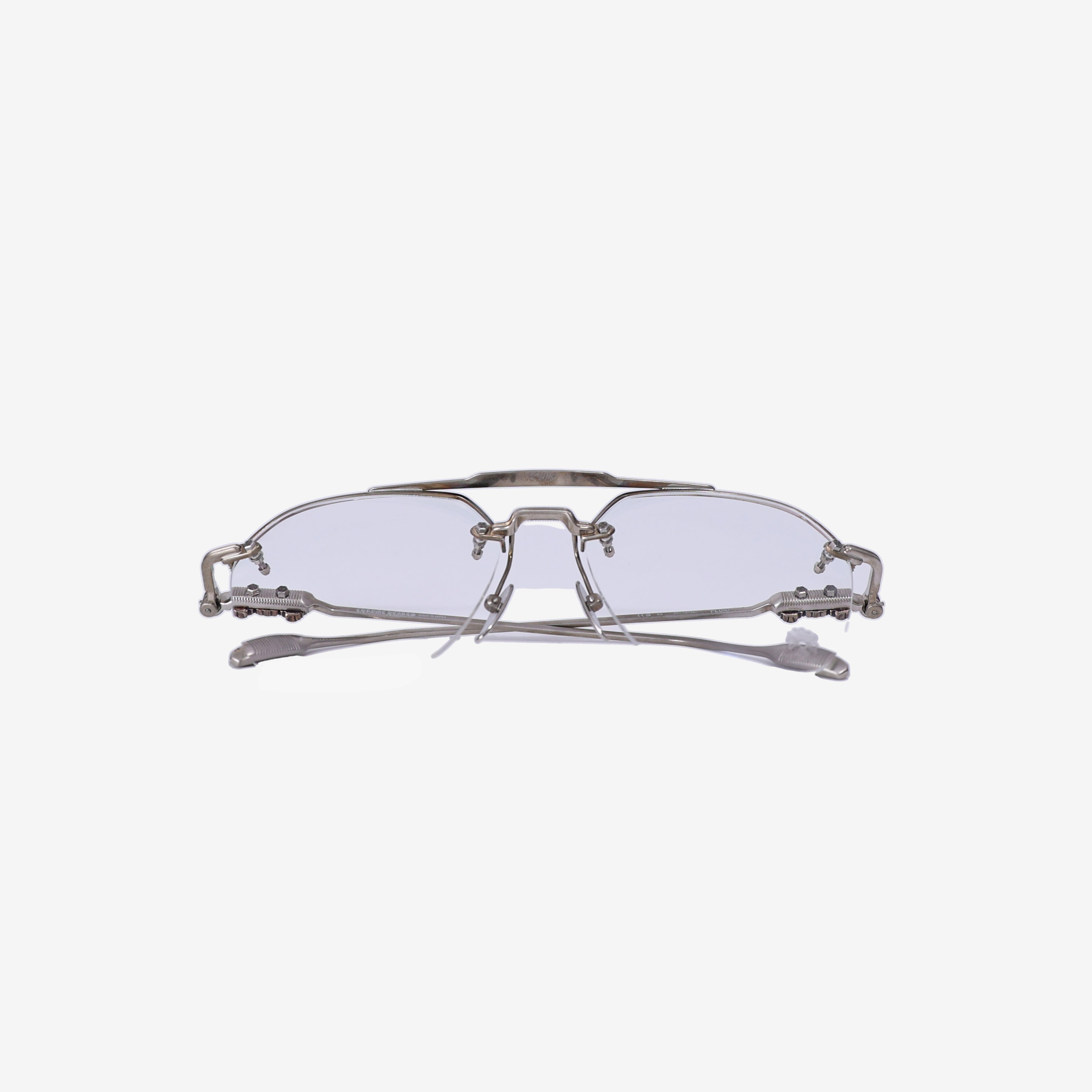 Chrome Hearts Fluid Frame Glasses in Silver Metal bottom view