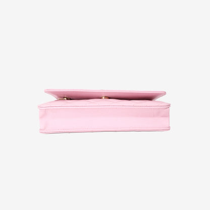 Chanel Wallet on Chain in Pink Caviar Leather with Gold Hardware