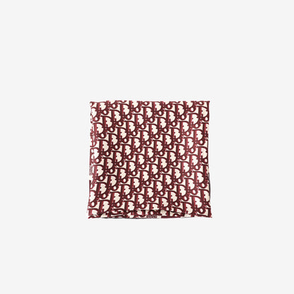 Dior Oblique Diortwin Square Scarf 90 in Burgundy and Navy Silk back view
