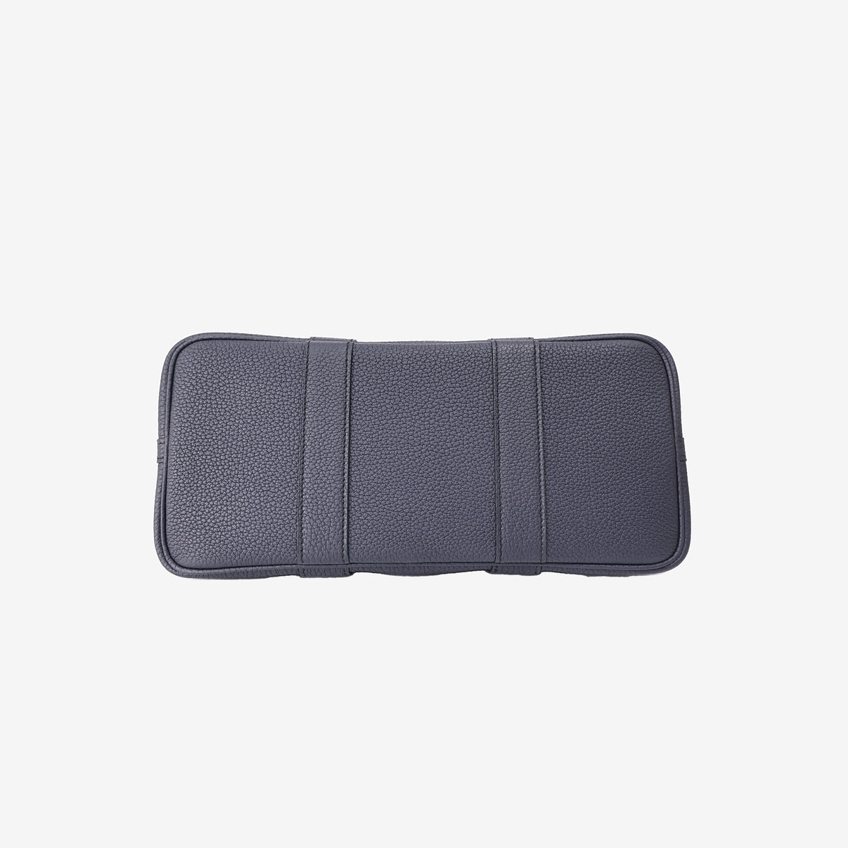 Hermès Garden Party 30 in Bleu Indigo Negonda Leather and Toile Canvas with Palladium Hardware bottom view