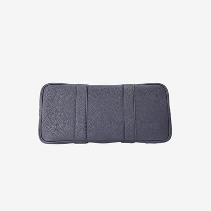 Hermès Garden Party 30 in Bleu Indigo Negonda Leather and Toile Canvas with Palladium Hardware bottom view