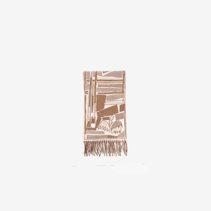 Hermès Sea Surf and Fun Scarf in Beige/Camel Cashmere