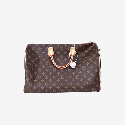 Louis Vuitton Speedy 40 in Brown Monogram Canvas Leather with Gold Hardware back view