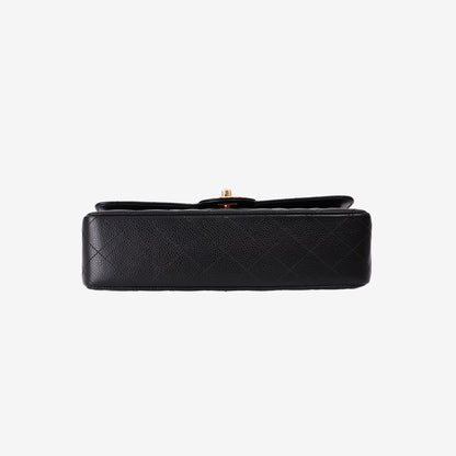 Chanel Medium Classic Flap Bag in Black Caviar Leather with Gold Hardware