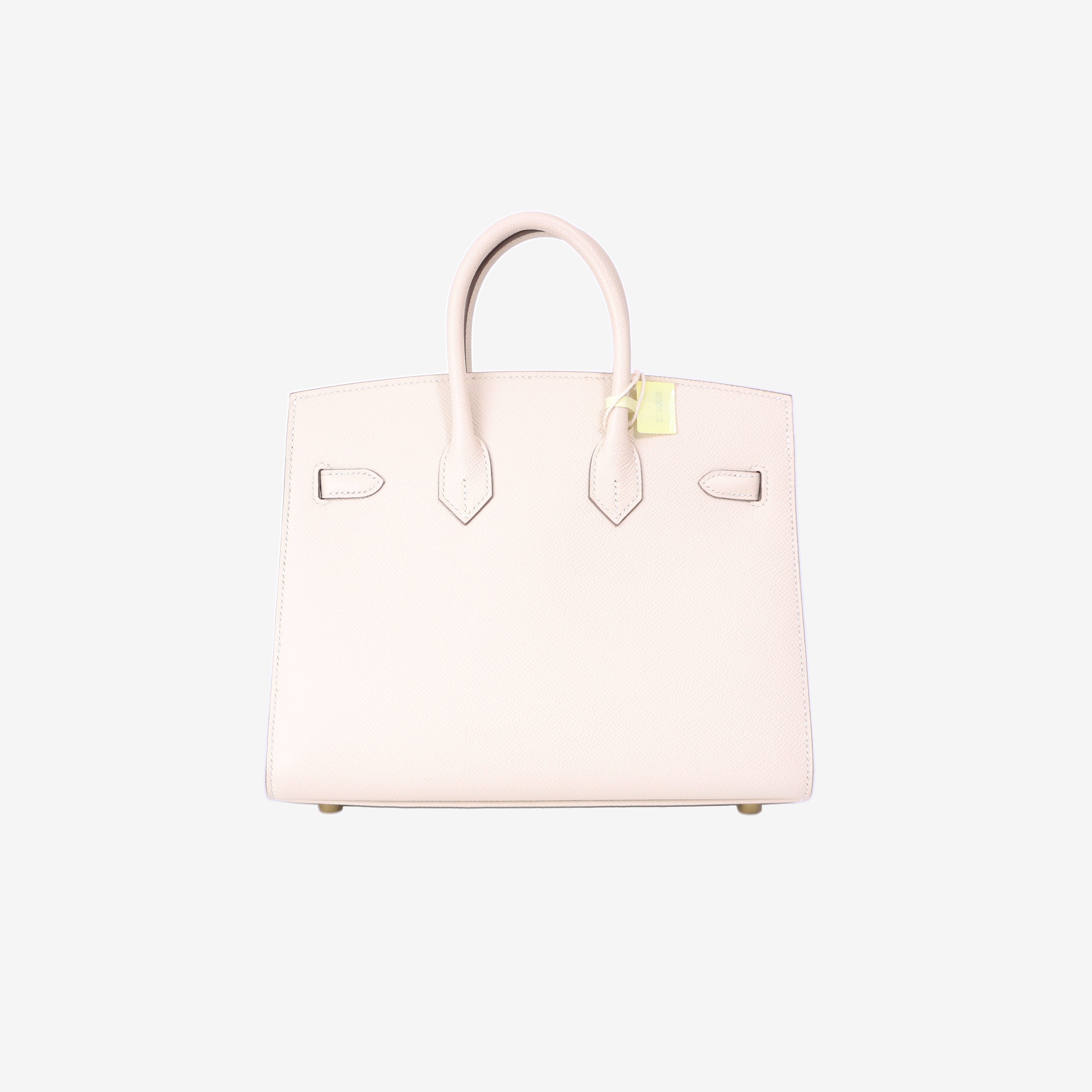Hermès Birkin 25 in Craie Epsom Leather with Gold Hardware back view